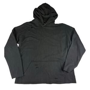 Forever 21 Men's Black Pullover Hoodie - Size XL